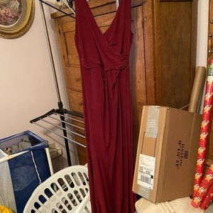 Burgundy red dress!